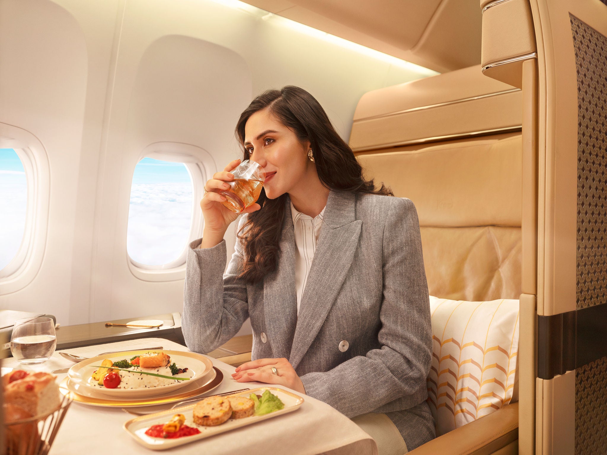 Air India Upgraded B777-300ER First Class Private Suite — Private suite