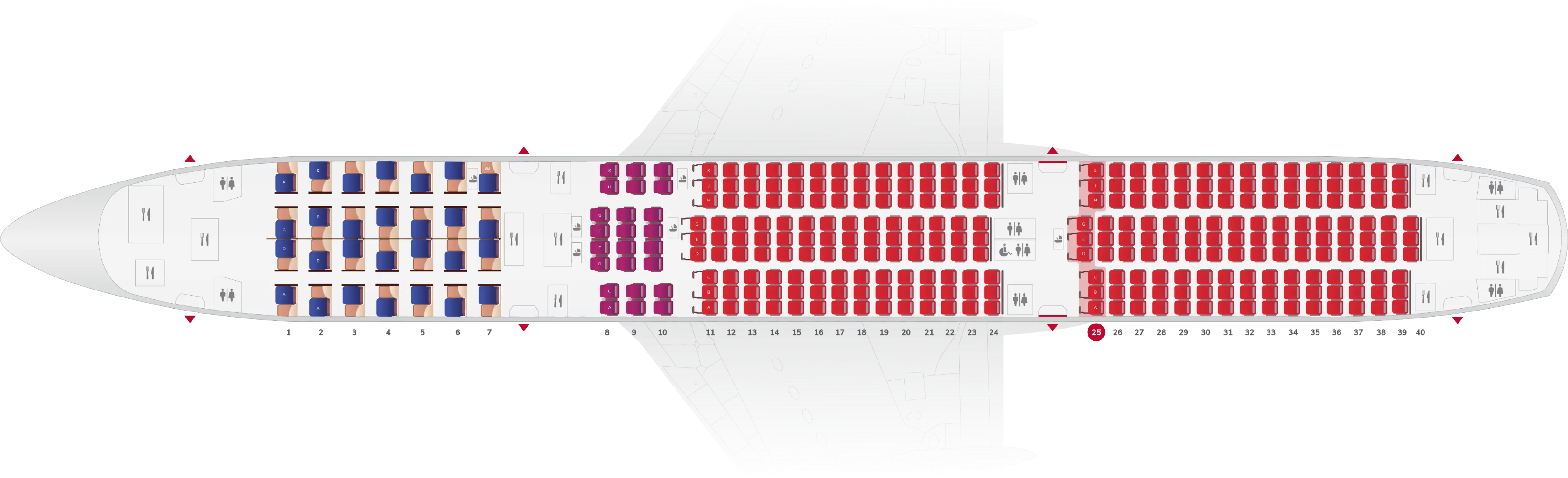 Air India Airbus A350-900 Seat Map