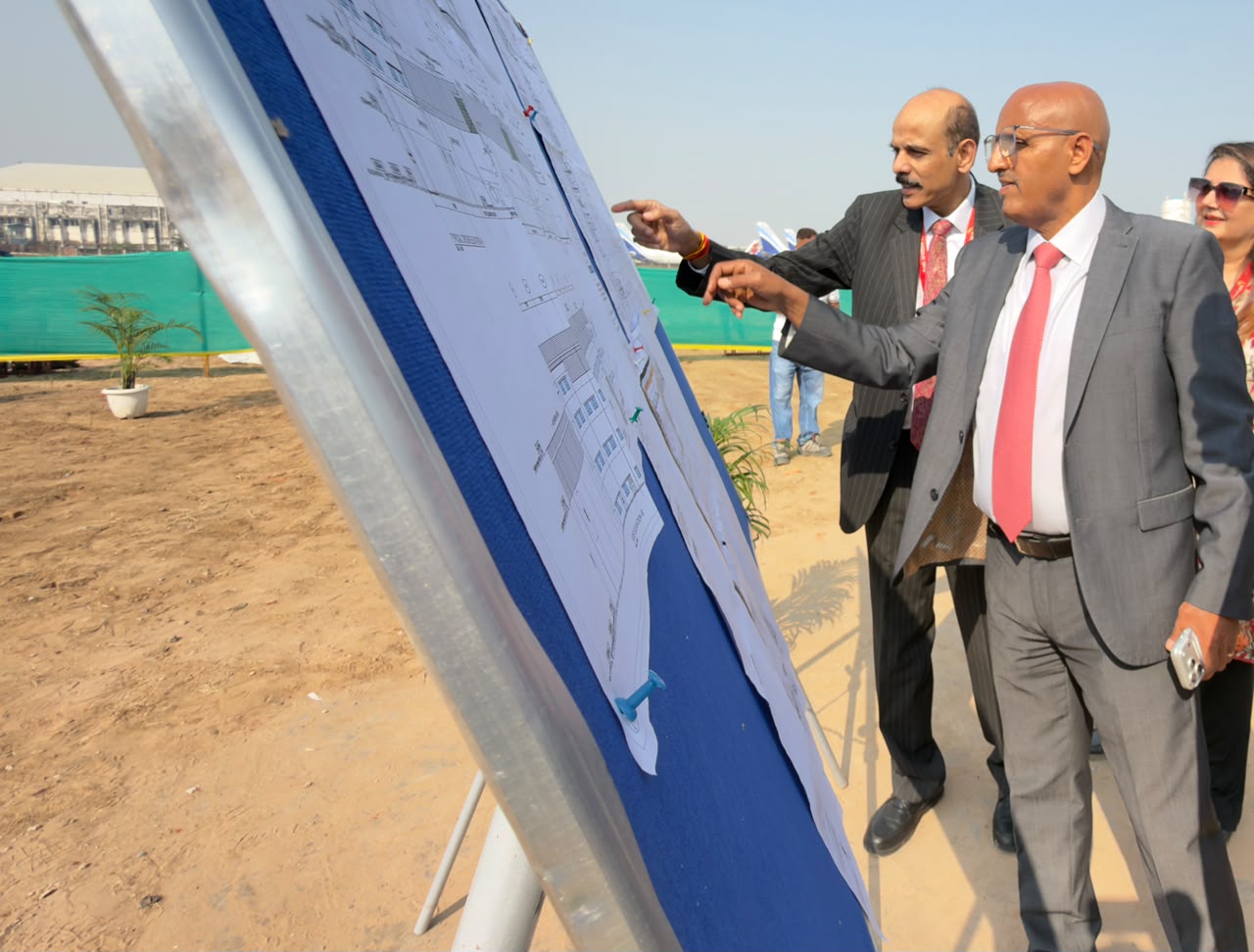 Air India CEO Tewolde Gebremariam at the ground breaking ceremony for the hangar at the Delhi Airport