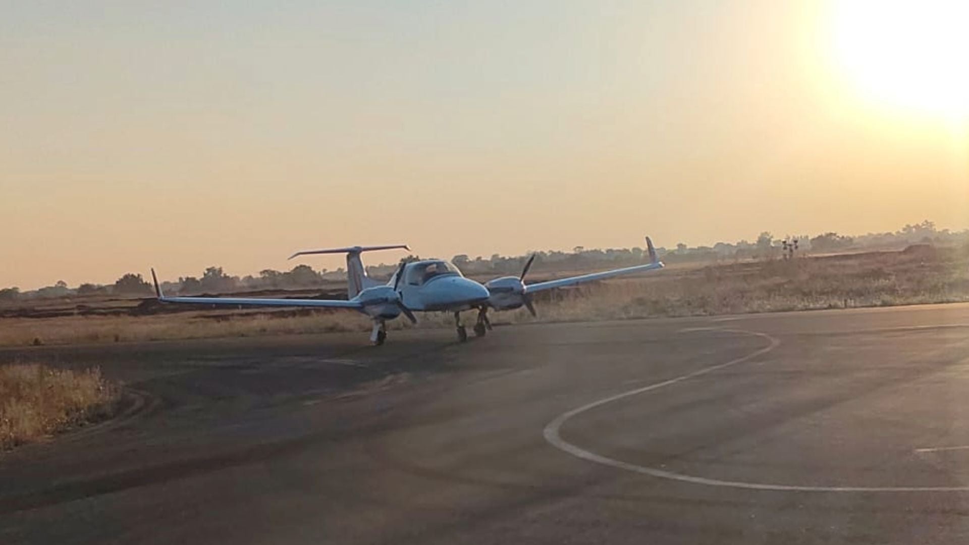 Air India's Diamond DA 42NG aircraft arriving in Amravati