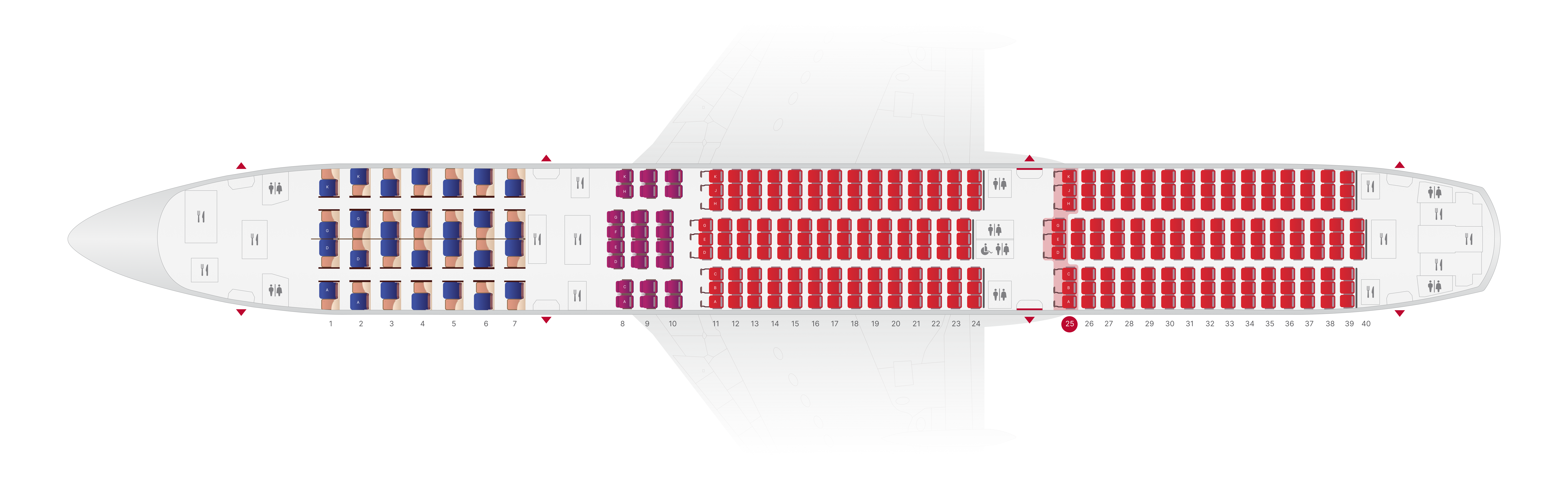 Air India Airbus A350-900 Seat Map