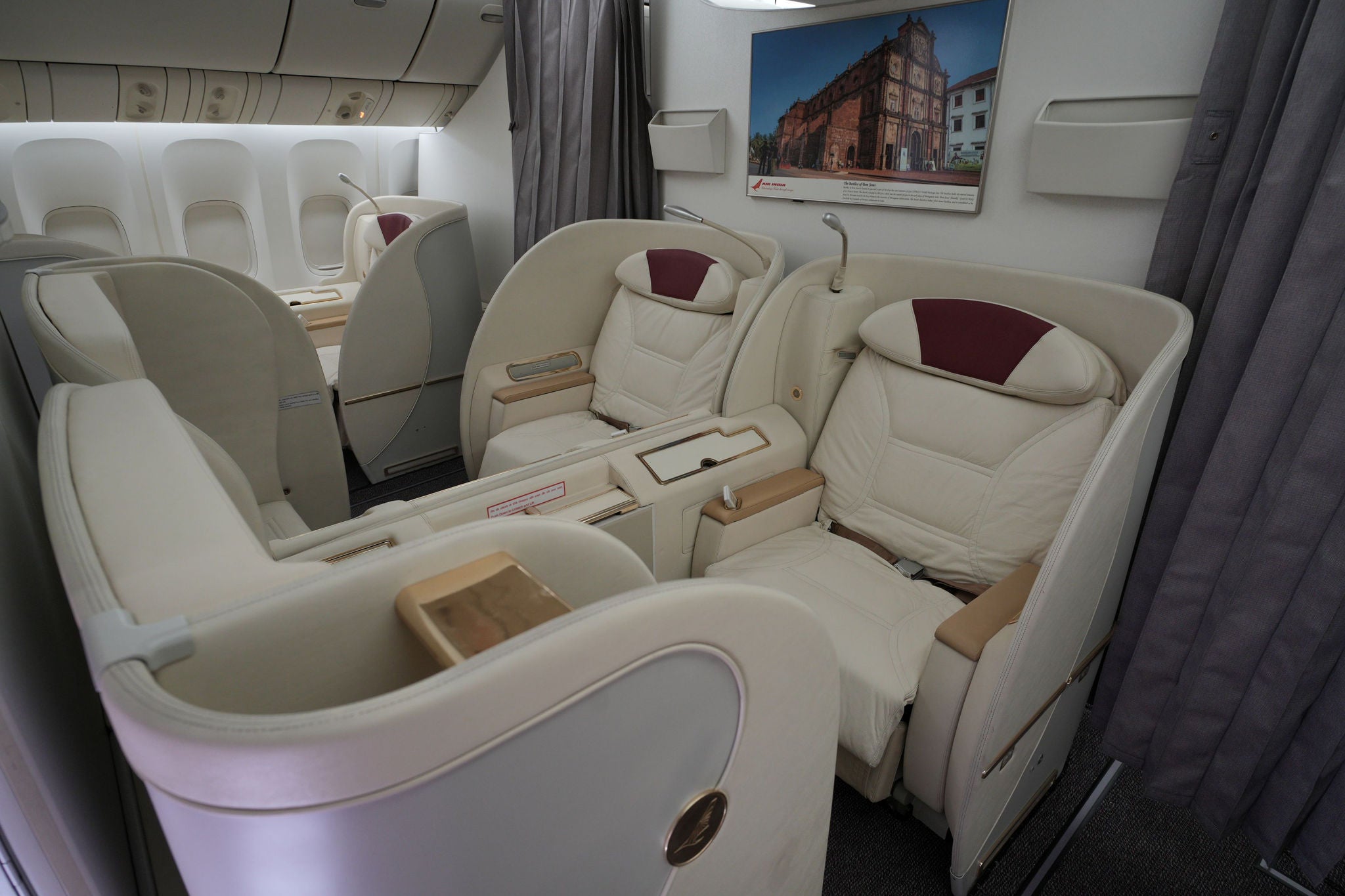 First Class cabin on our B777-300ER