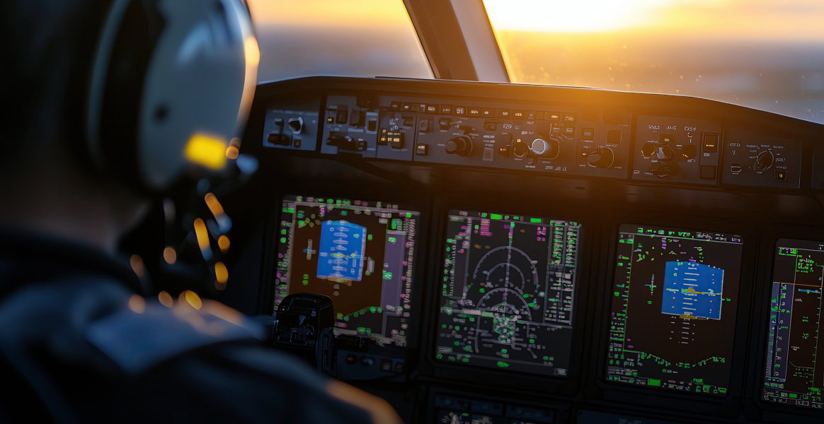 Pilots reviewing flight plans